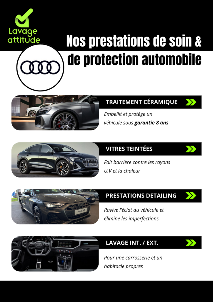 fiche de prestations de detailing chez le concessionnaire Audi